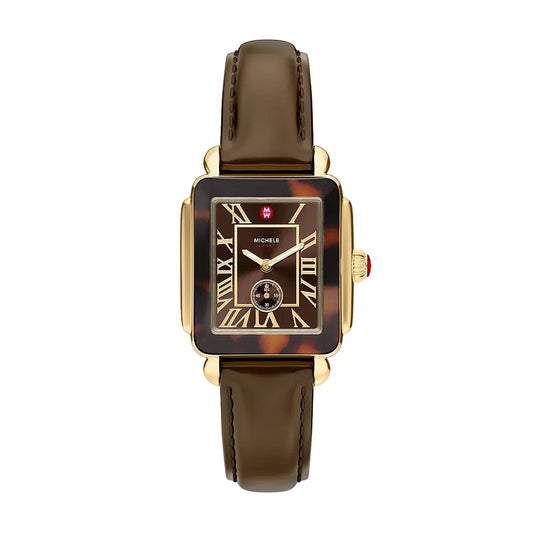 Deco Sport Mid Tort Brown Leather Watch