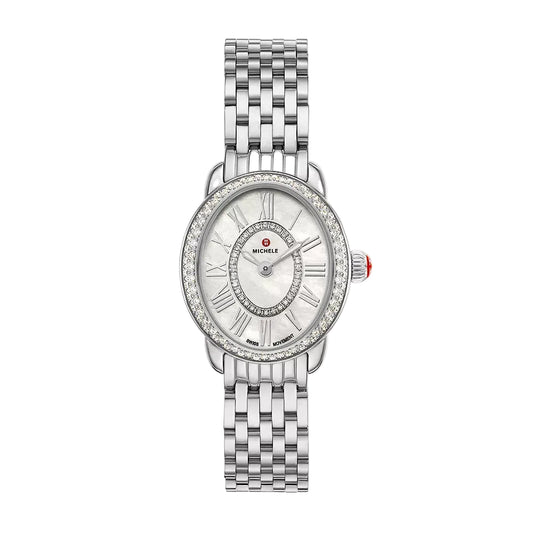 Serein Oval Diamond Stainless Steel Watch
