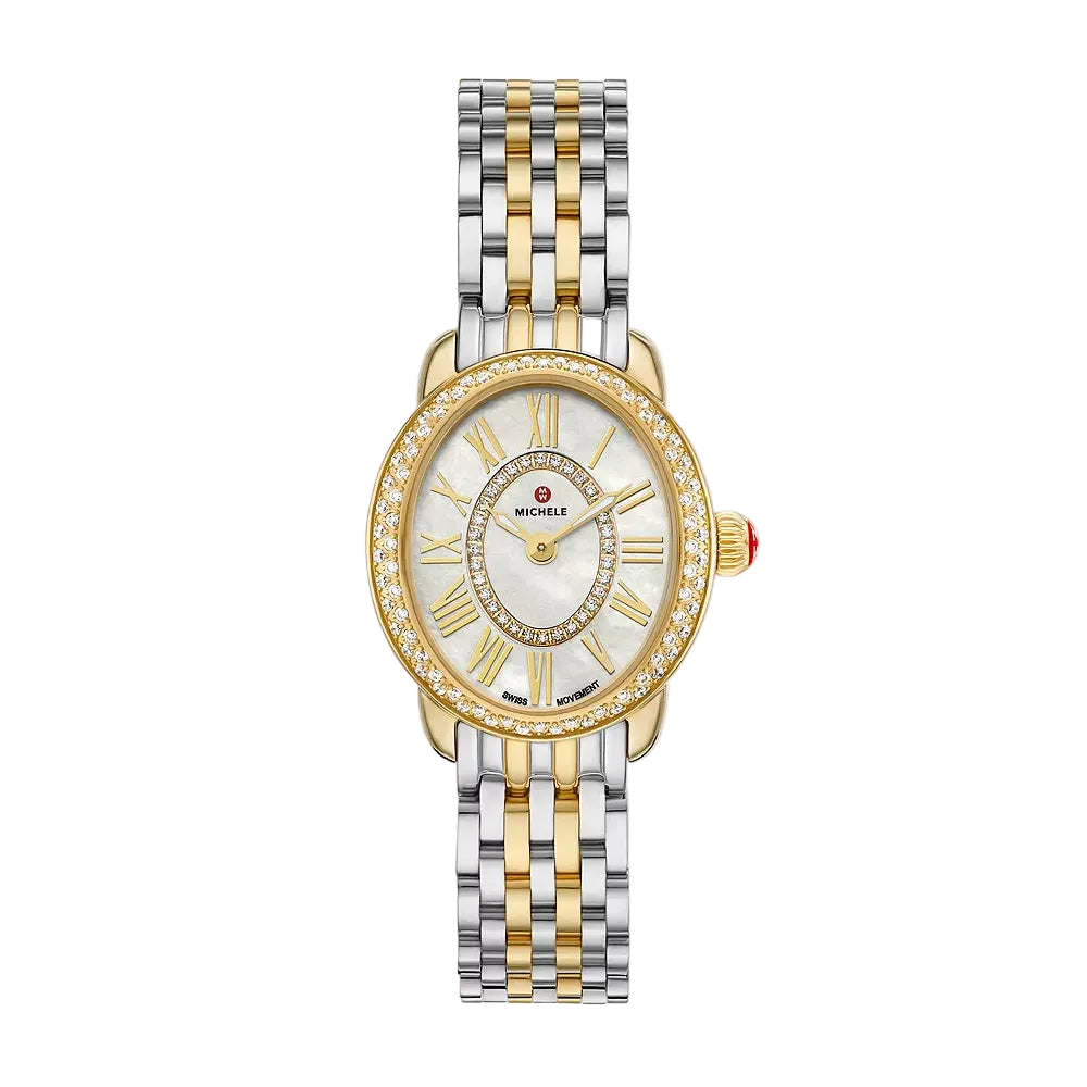Serein Oval Diamond Two-Tone 18K Gold-Plated Watch