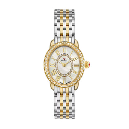 Serein Oval Diamond Two-Tone 18K Gold-Plated Watch