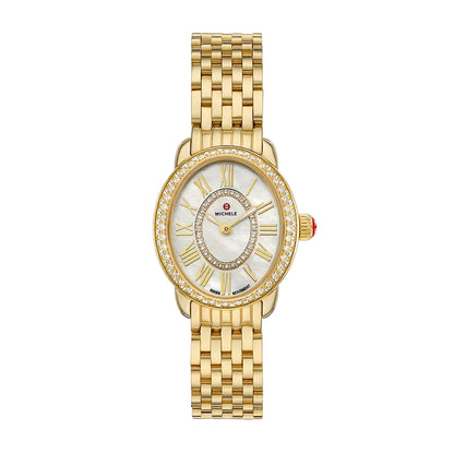 Serein Oval Diamond 18K Gold-Plated Watch