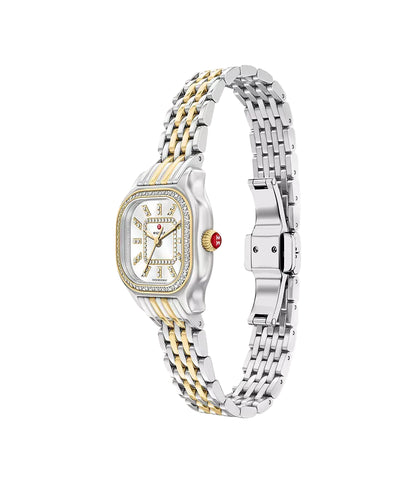 Meggie Mini Diamond Two-Tone 18K Gold-Plated Stainless Steel Watch
