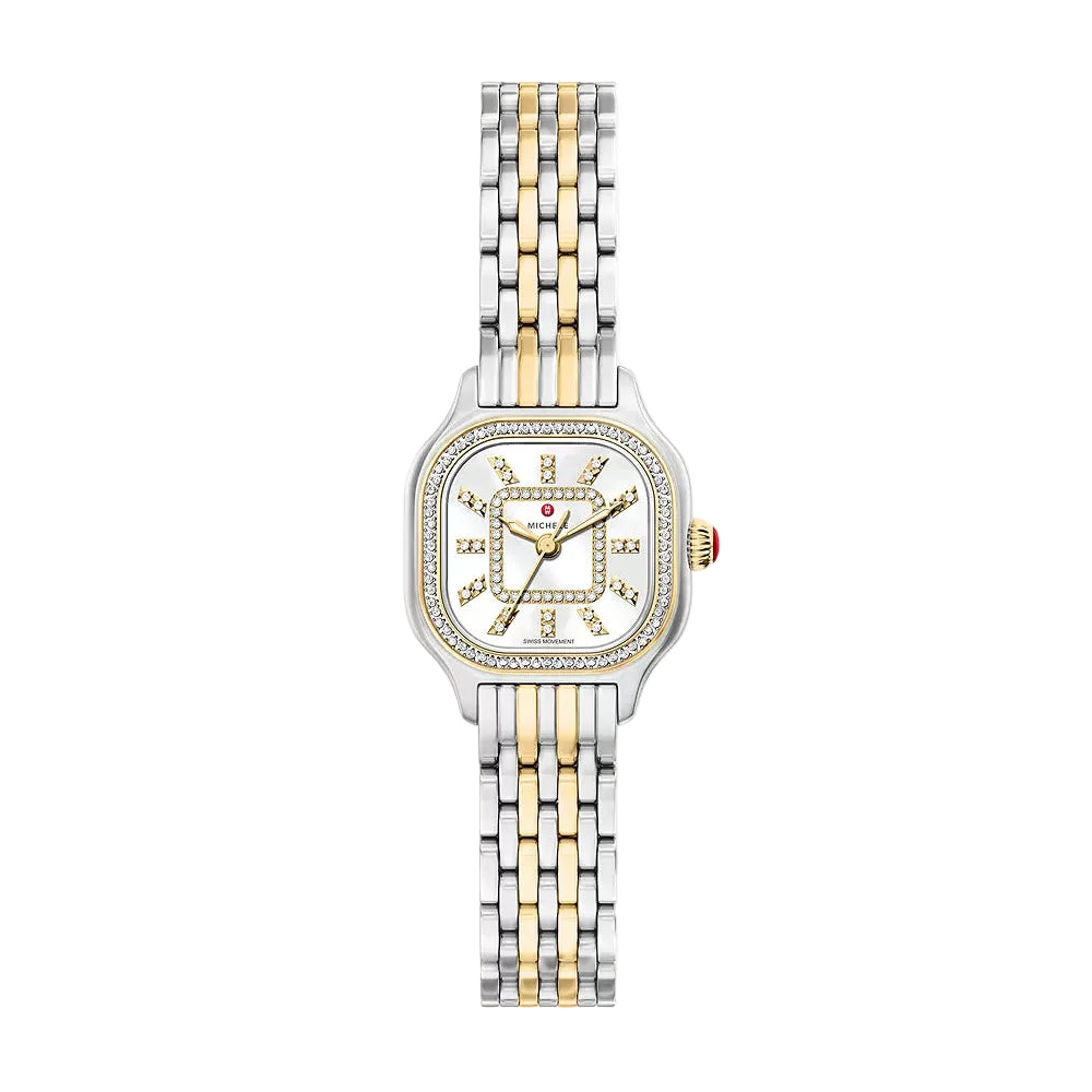Meggie Mini Diamond Two-Tone 18K Gold-Plated Stainless Steel Watch