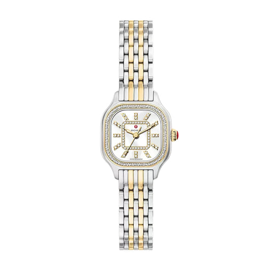 Meggie Mini Diamond Two-Tone 18K Gold-Plated Stainless Steel Watch