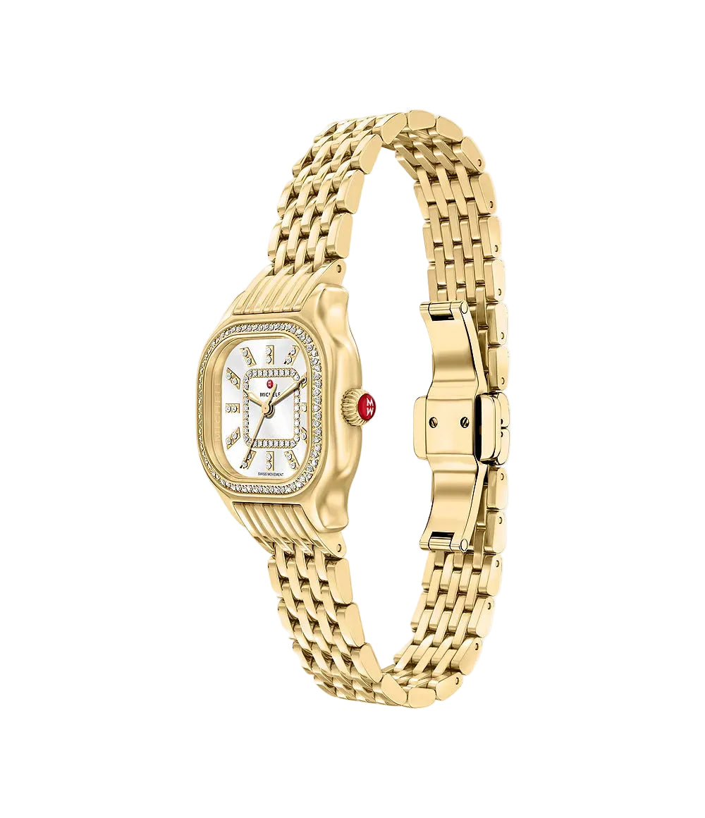 Meggie Mini Diamond 18K Gold-Plated Stainless Steel Watch