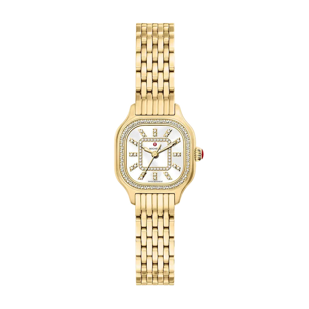 Meggie Mini Diamond 18K Gold-Plated Stainless Steel Watch