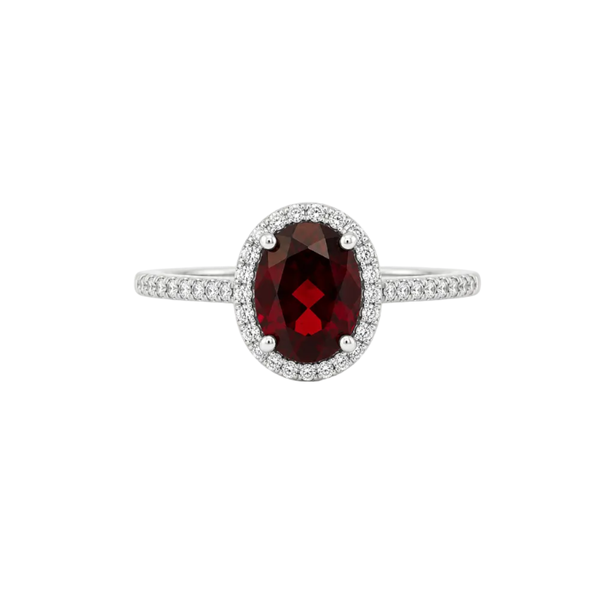 Garnet & Diamond Ring
