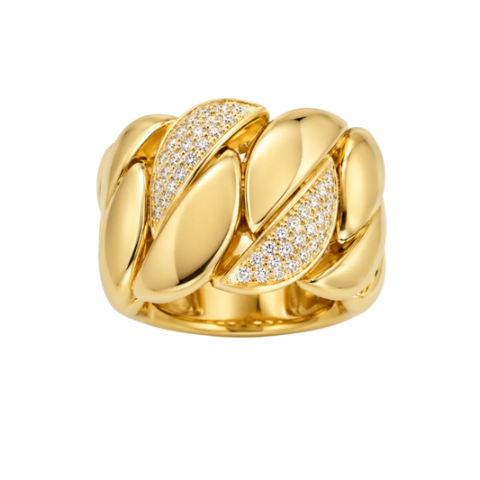 Gold Diamond Stretch Ring