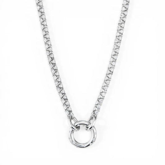 Double Sided Diamond Link Necklace