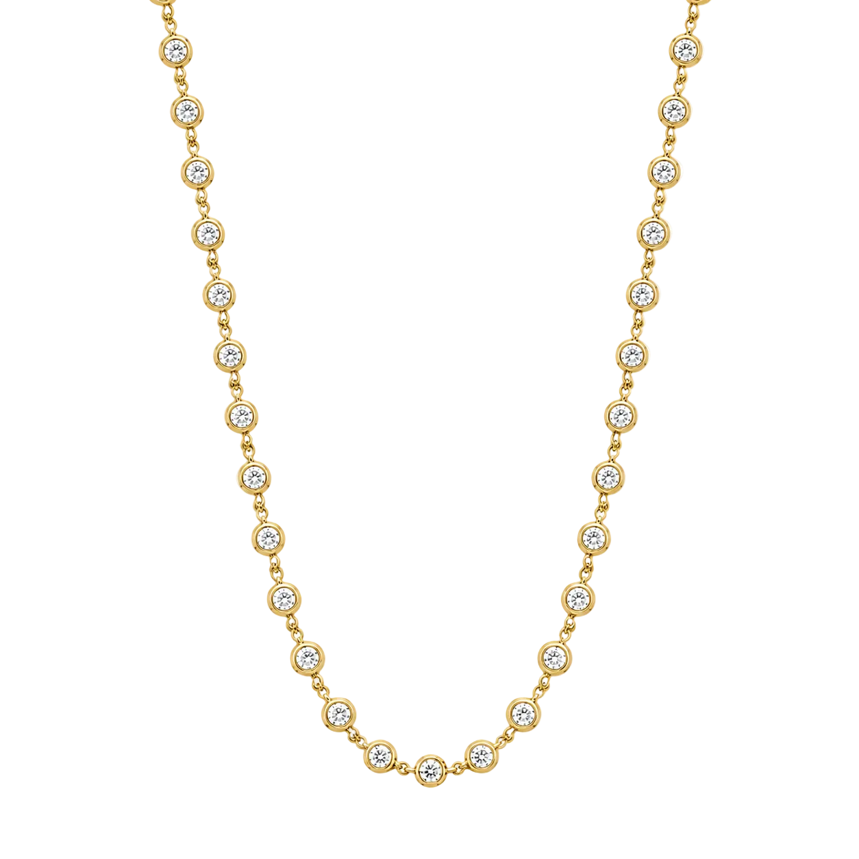 Diamond Bezel Necklace