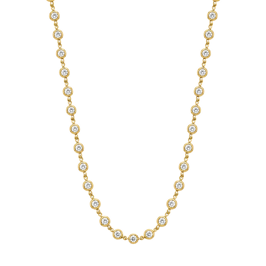 Diamond Bezel Necklace