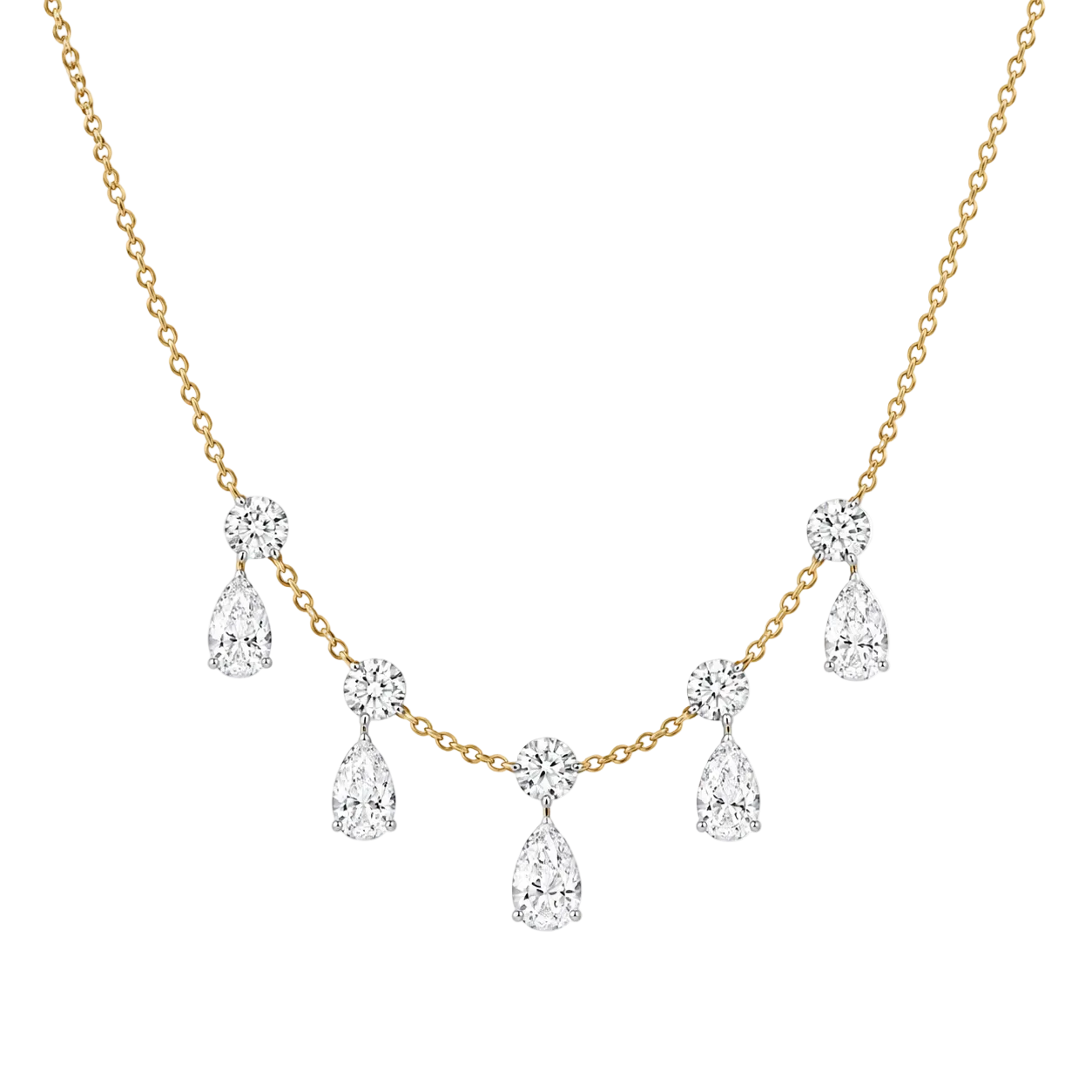 Pear Diamond Necklace