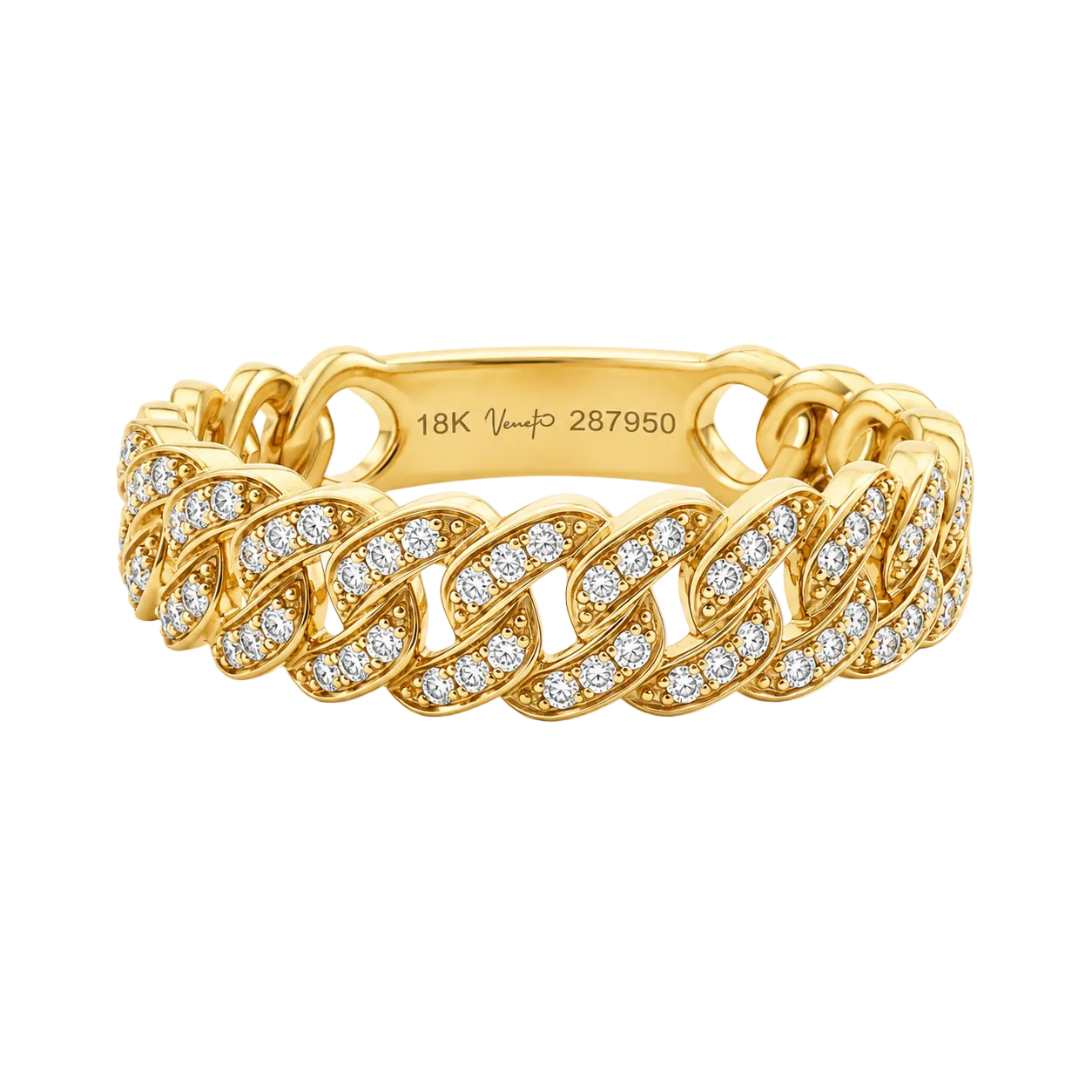 Gold Link Diamond Ring