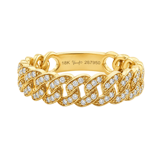 Gold Link Diamond Ring