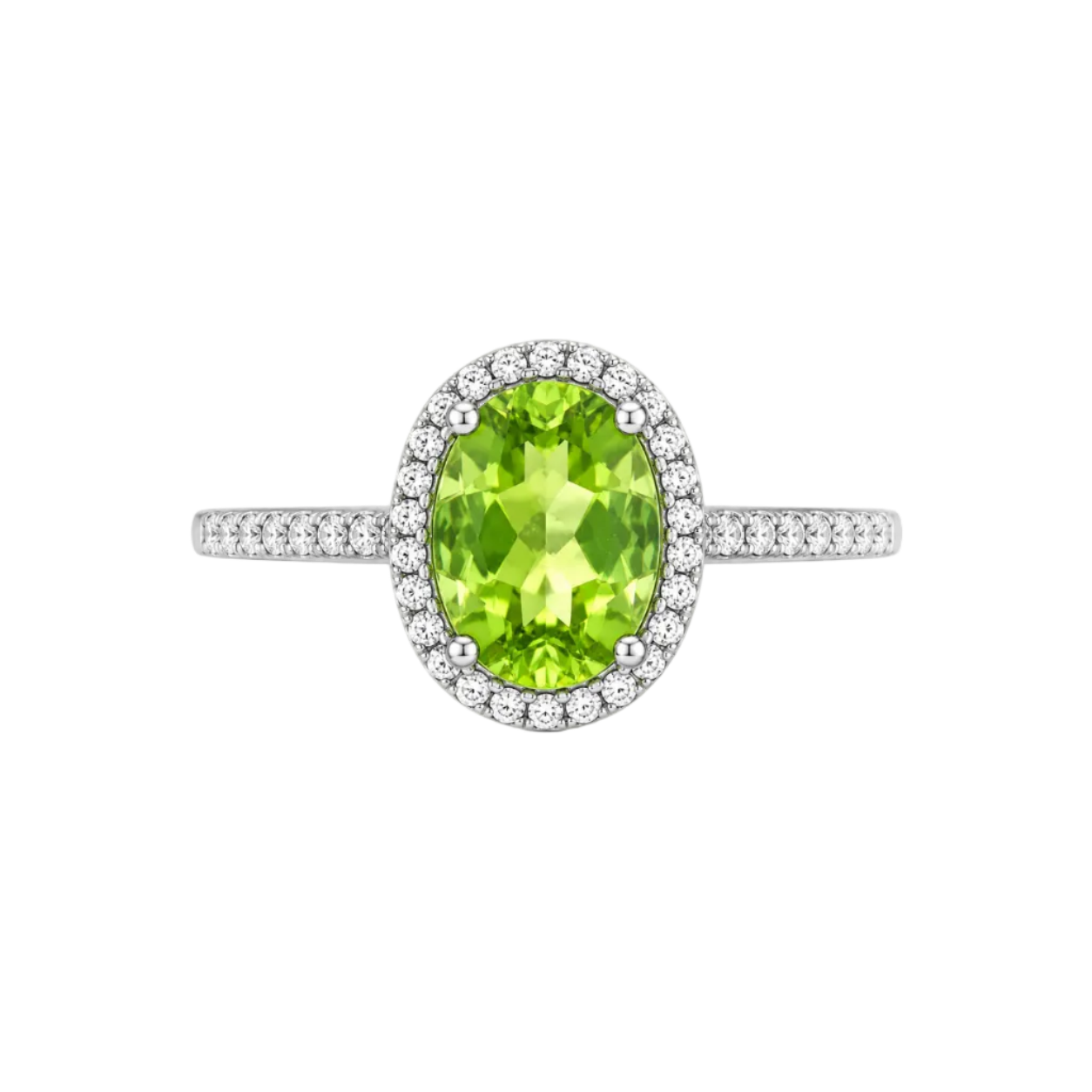 Peridot & Diamond Ring