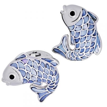 Mother of Pearl Koi Fish Cufflinks
