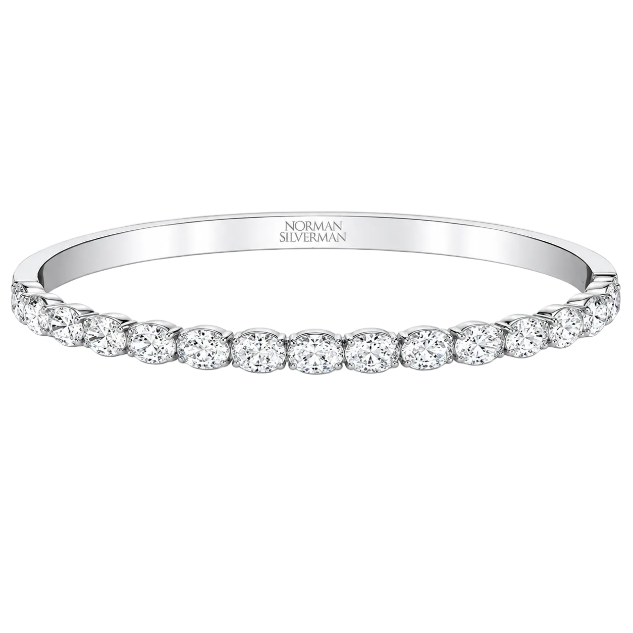 East-West Oval Diamond Bangle