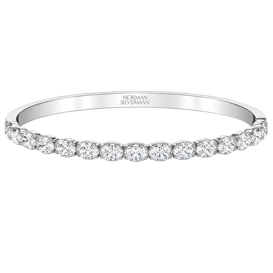 East-West Oval Diamond Bangle