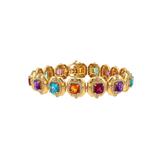 Multi-Color Gemstone Bracelet