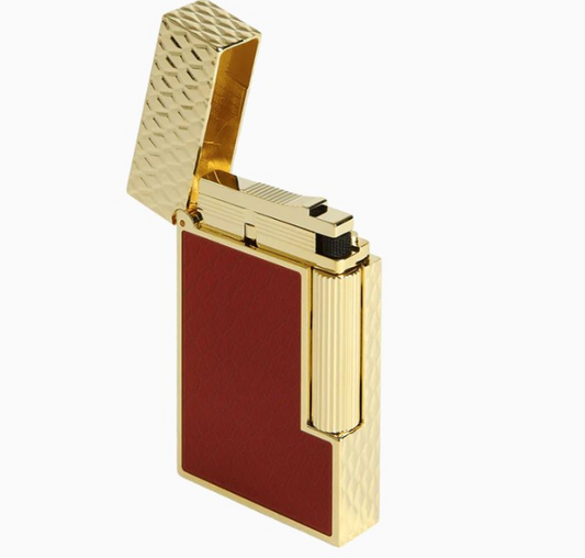 Burgundy & Golden Scales Lighter