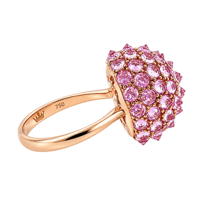 Round Pink Sapphire Ring