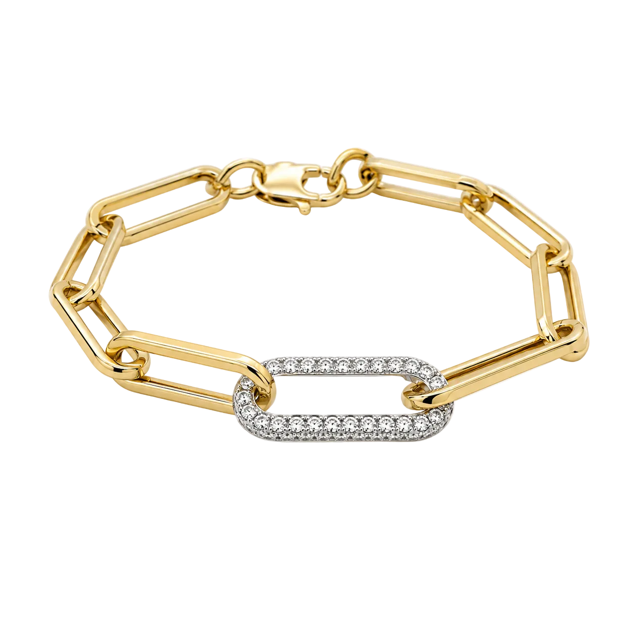 Paperclip Diamond Bracelet