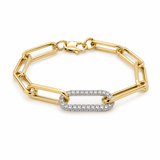 Paperclip Diamond Bracelet
