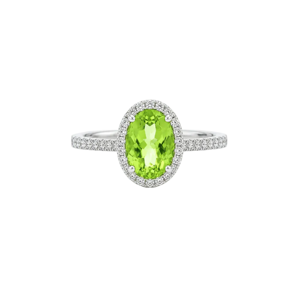 Peridot & Diamond Ring
