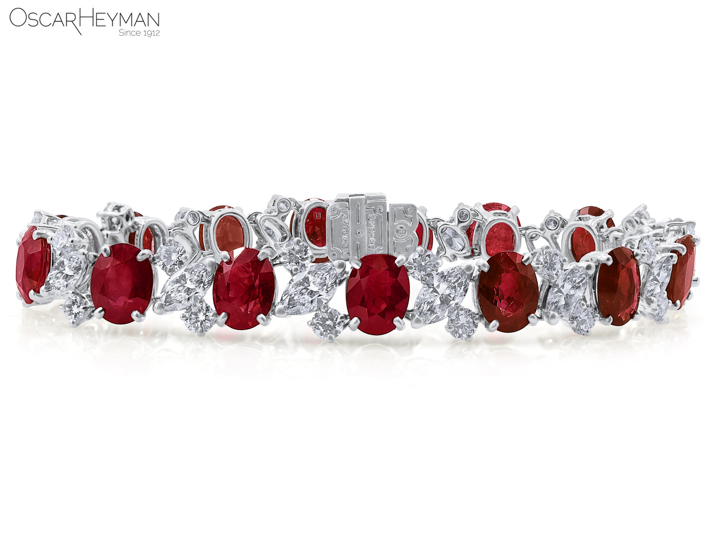 Platinum Ruby Diamond Bracelet