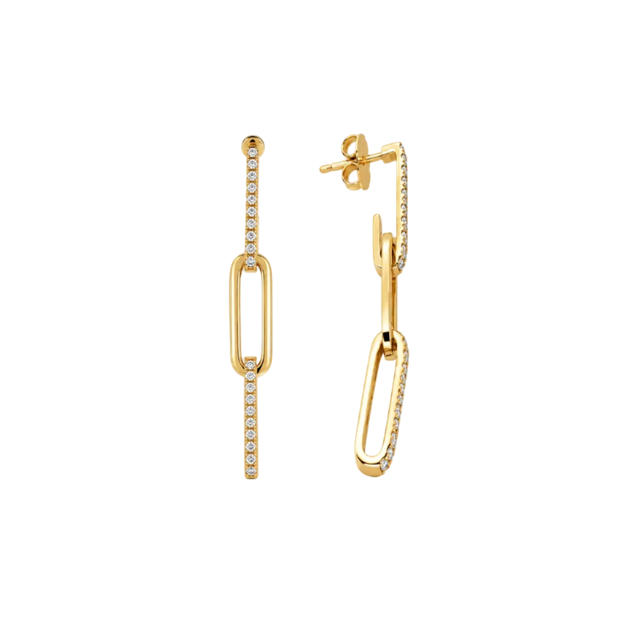 Diamond Paperclip Earing