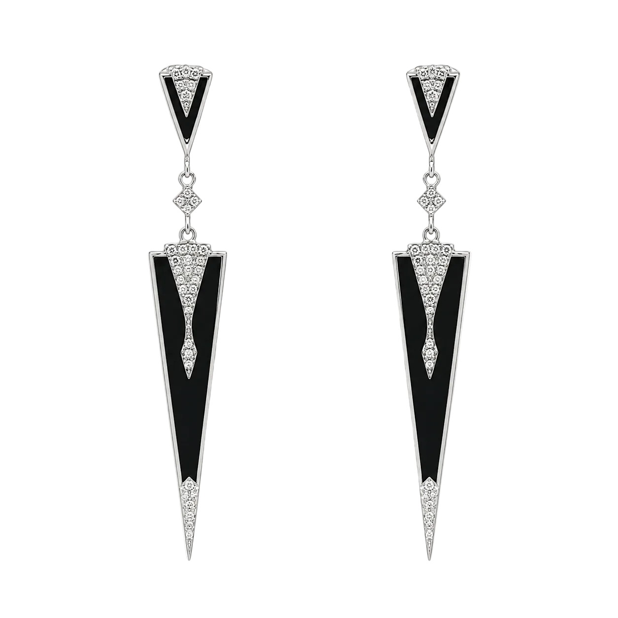 Onyx & Diamond Earrings