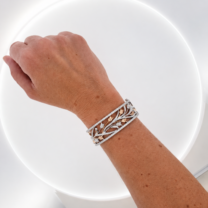 Diamond Flower Bangle