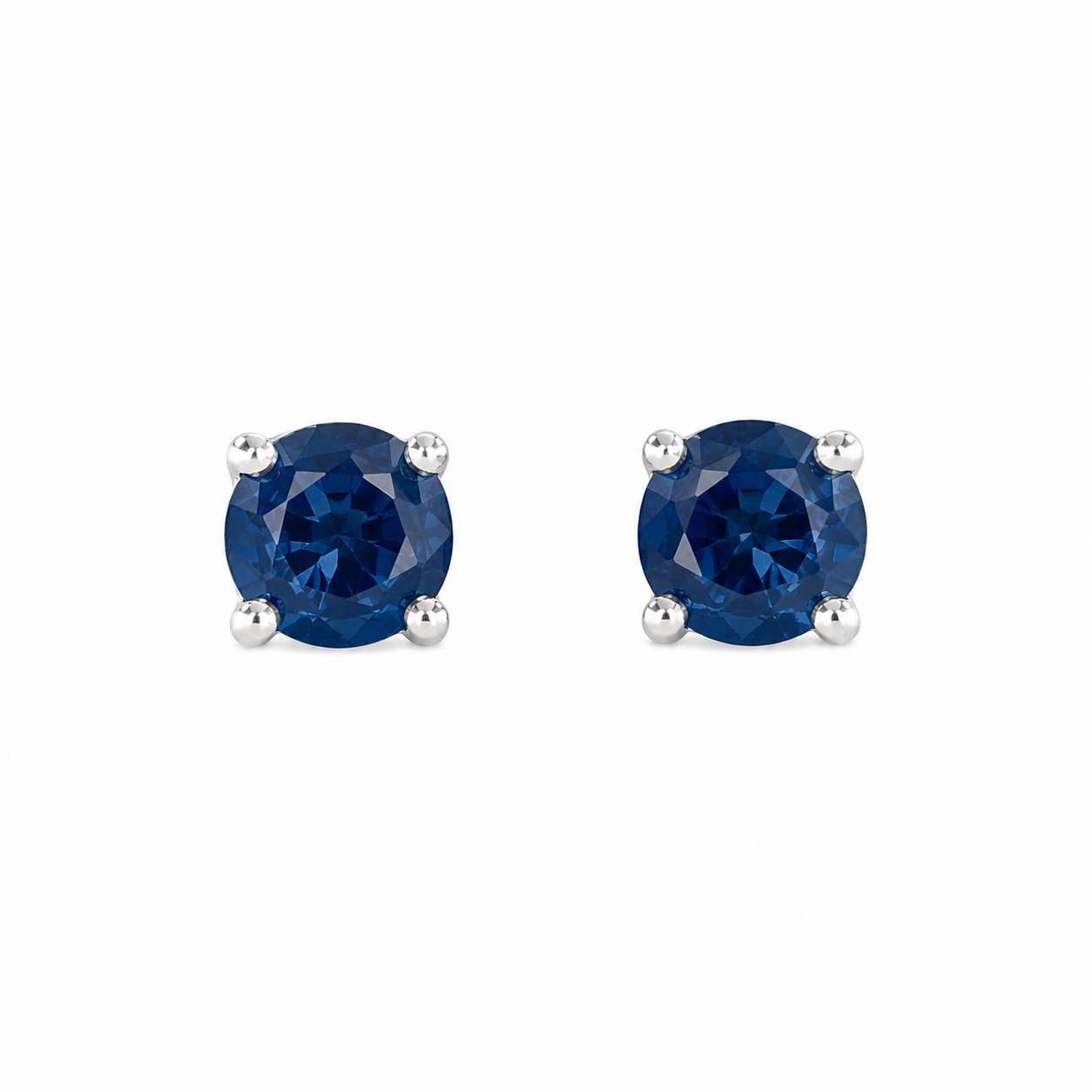 Blue Sapphire Stud Earrings