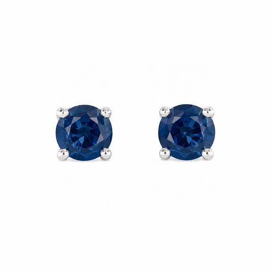 Blue Sapphire Stud Earrings