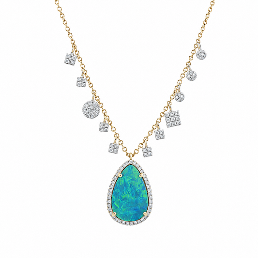 Opal & Diamond Necklace