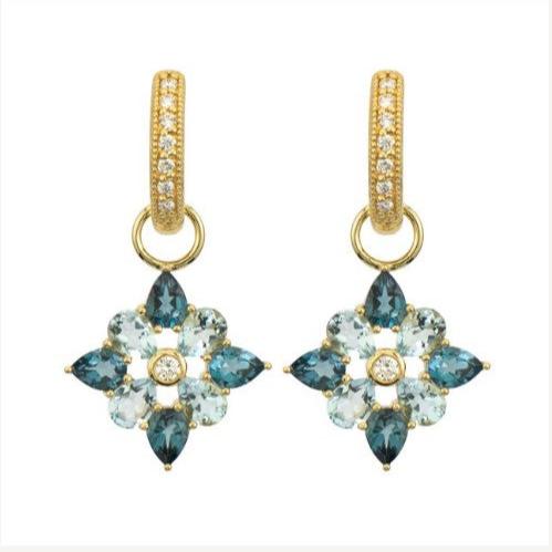 London Blue Topaz and Diamond Earring Charms