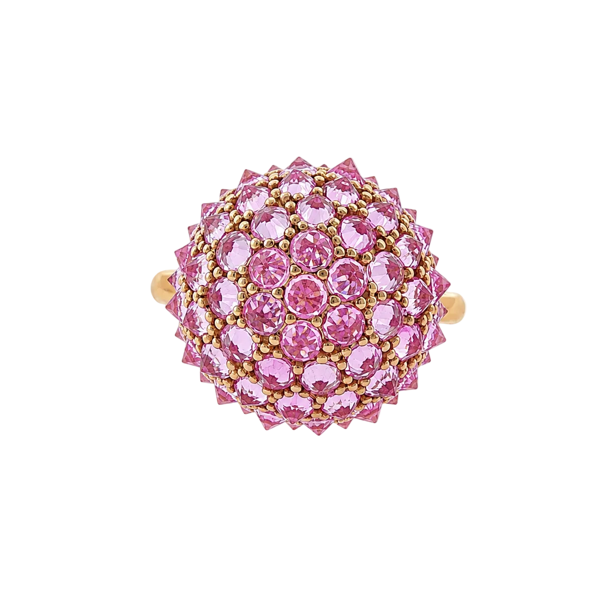 Round Pink Sapphire Ring