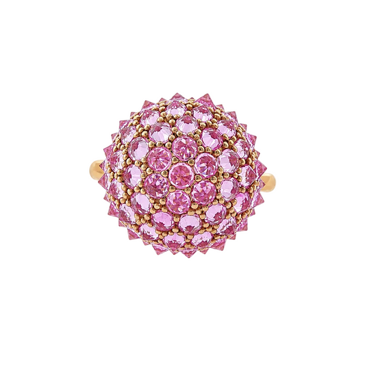 Round Pink Sapphire Ring