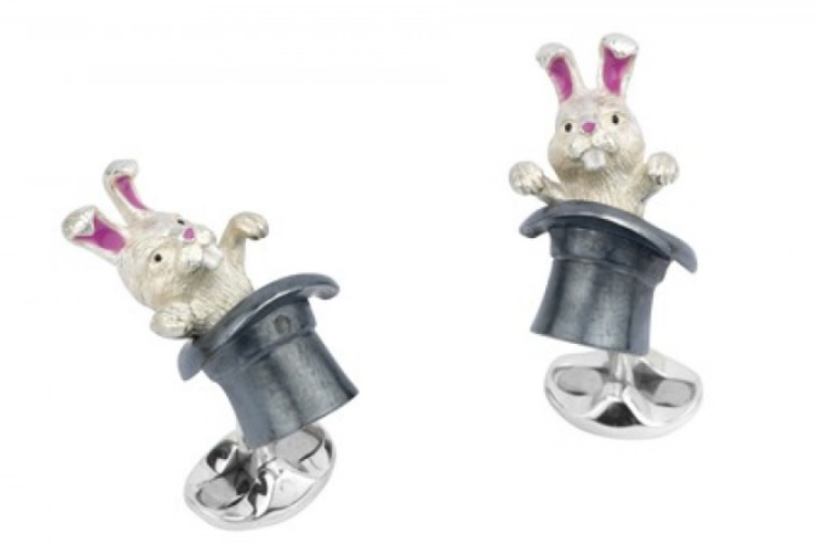 Rabbit in Hat Cufflinks