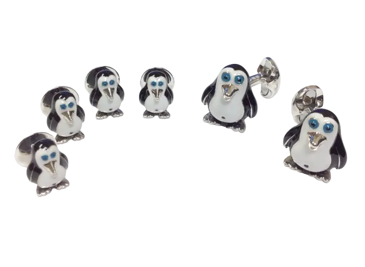Penguin Dress Stud Set