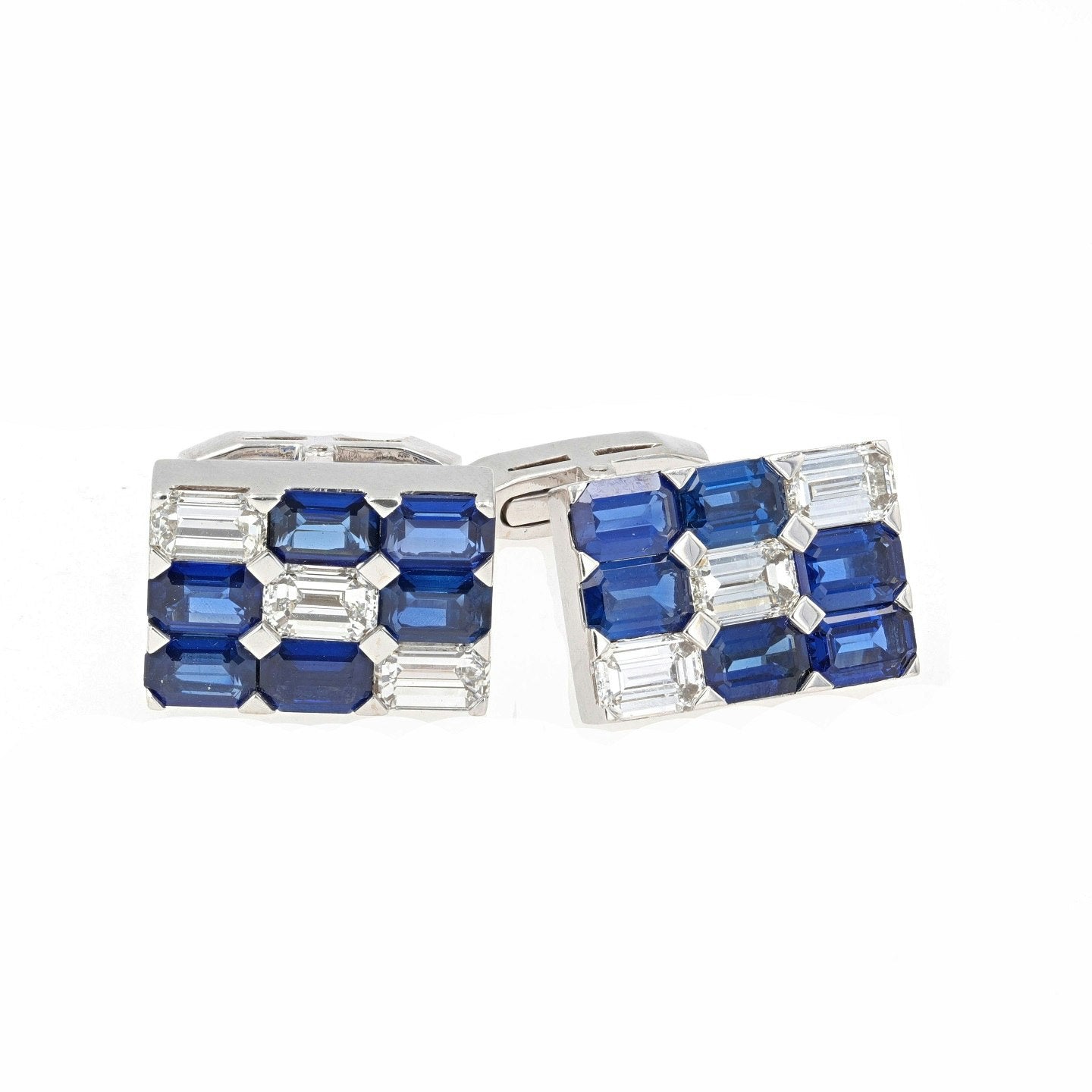 Blue Sapphire & Diamond Cufflinks