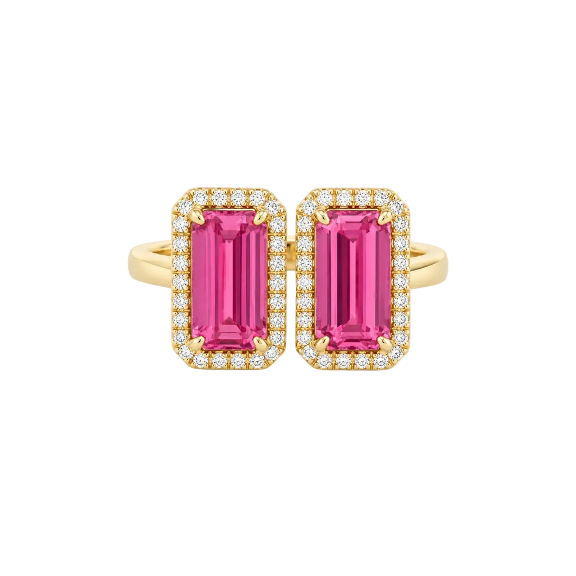 Pink Tourmaline & Diamond Ring