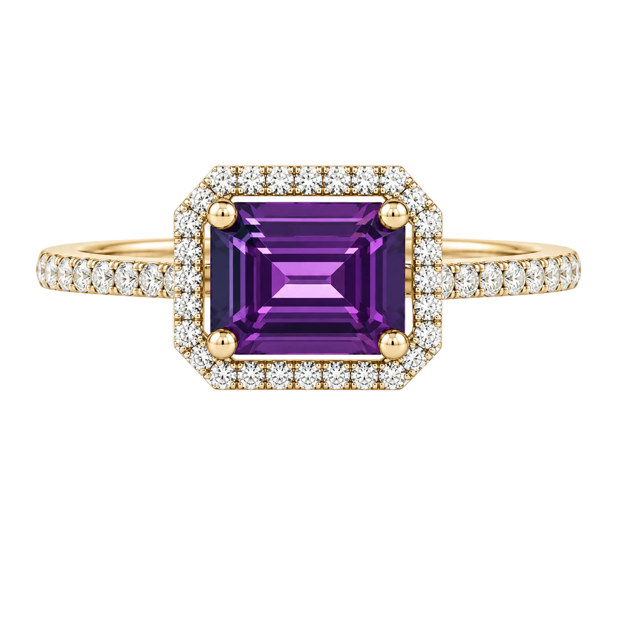 Amethyst & Diamond Ring