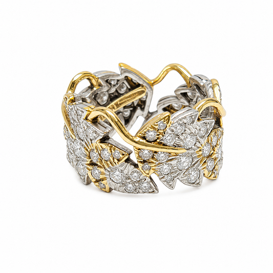 Diamond Leaf Ring