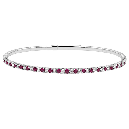 Ruby & Diamond Pickleball Bracelet