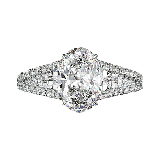 Bez Ambar Oval and Blaze Cut Diamonds Ring