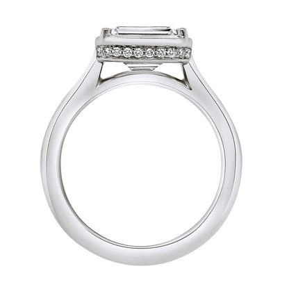 Bezel-Set Emerald Cut Diamond Ring