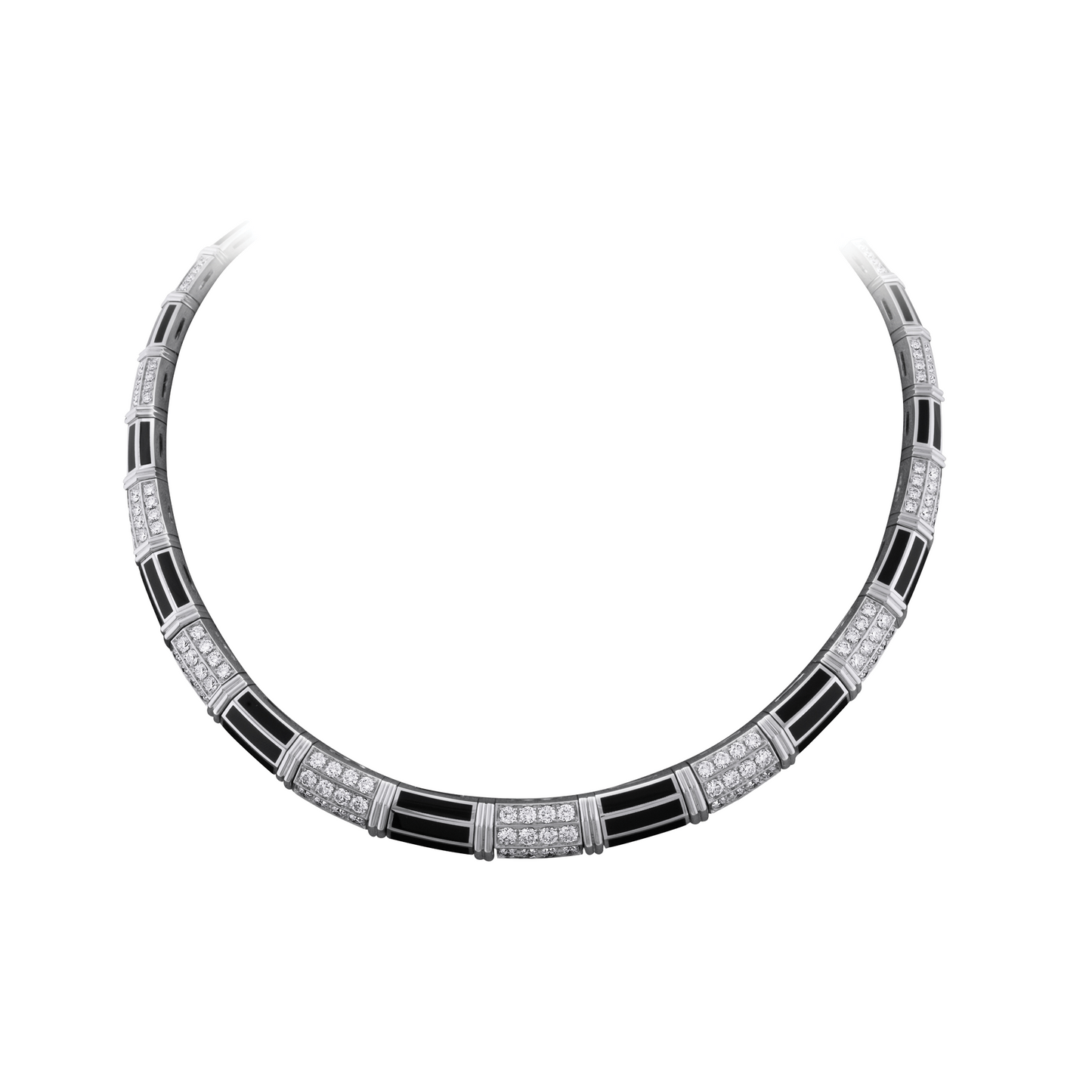 Xpandable Black Onyx & Diamond Necklace