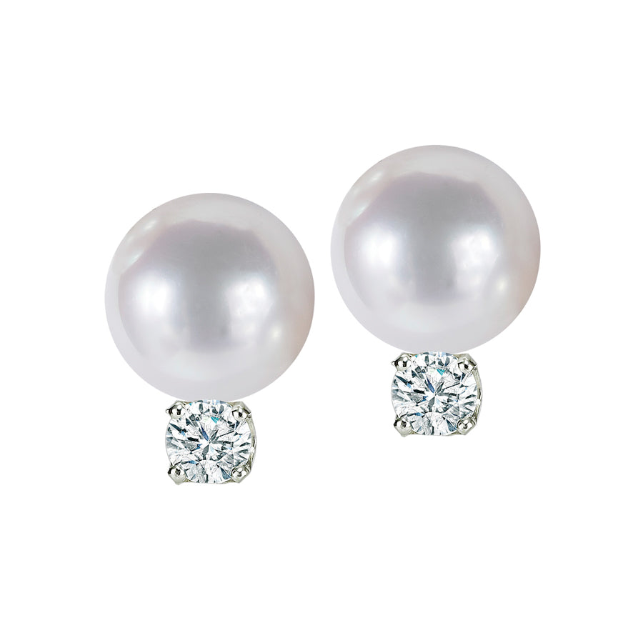 South Sea Pearl and Diamond Earrings