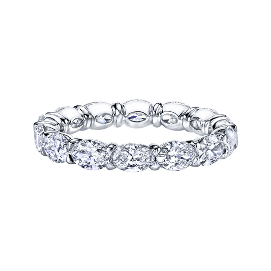 East-West Oval Diamond Eternity Band